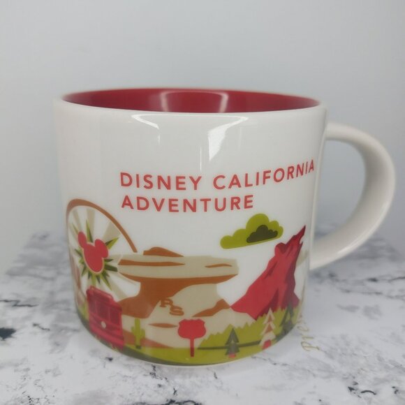 Starbucks Mug Disney Parks California Adventure You Are Here Collection Like New - Picture 3 of 11